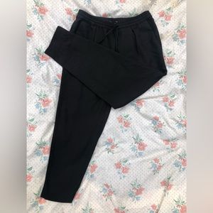 Silence + Noise Black Trousers Elastic Waist and Drawstring
